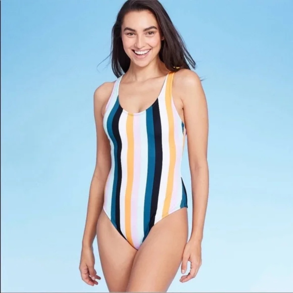 Kona Sol Multi Color One Piece Bathing Suit